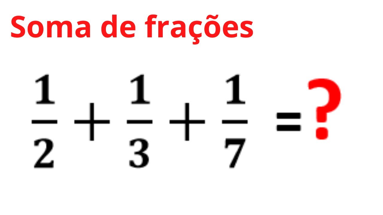 Soma de frações com denominadores diferentes. #matematica #soma