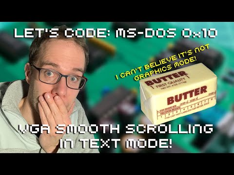 Let's Code MS DOS 0x10: VGA Smooth Scrolling In Text Mode!