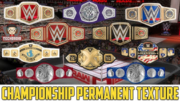 New Championship Permanent Textures | Updated Belts for WWE SVR 2011 / 2K19 for PSP by Mr. Techdroid