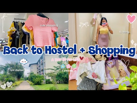 Back to campus🥺📚| Shopping කරන්න ගියාම මම🥹🛍️| Hostel life🌷#wayamba #unilife #bhashygirl 