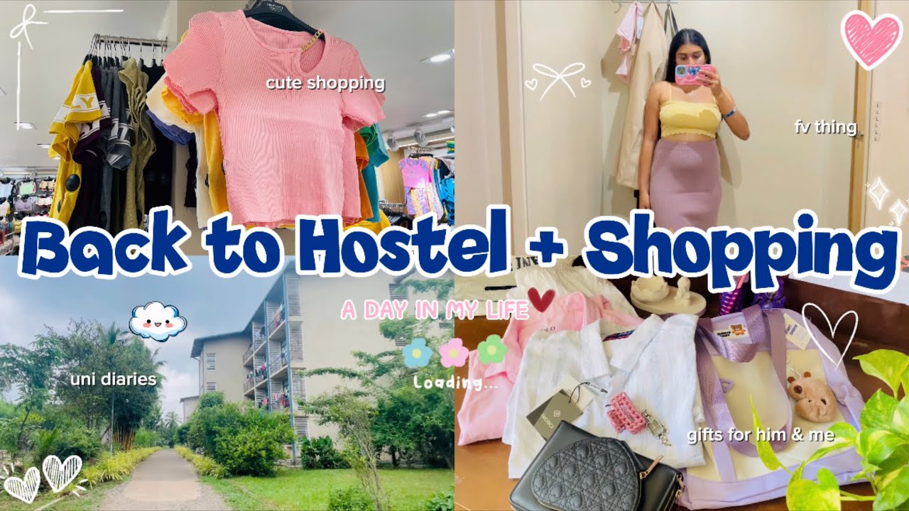 Back to campus🥺📚| Shopping කරන්න ගියාම මම🥹🛍️| Hostel life🌷#wayamba #unilife #bhashygirl 