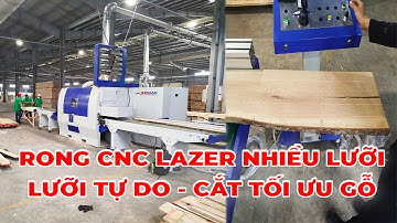 Máy Rong CNC Nhiều Lưỡi GRS 460M Định Vị Laser   Lưỡi Cưa Di Chuyển Xẻ Gỗ Tối Ưu