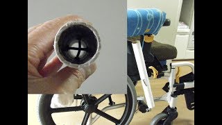 車椅子のブレーキレバー延長　ラップの芯(紙管)で手作り(59)