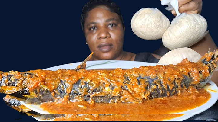 Nigeria food ASMR mukbang fish pepper soup with fufu mukbang (ASMR)