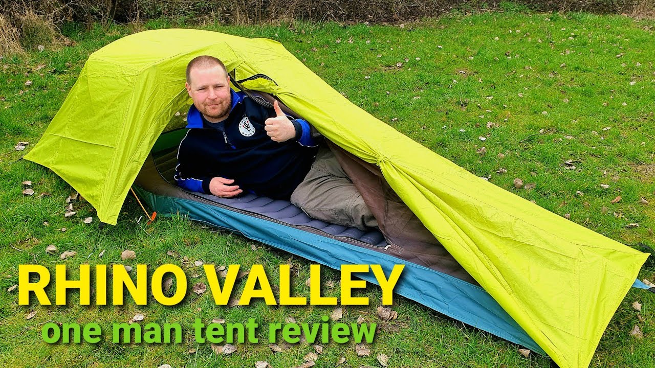 RHINO VALLEY ONE MAN TENT REVIEW -- ONLY A TWO SEASON CAMPING TENT --.