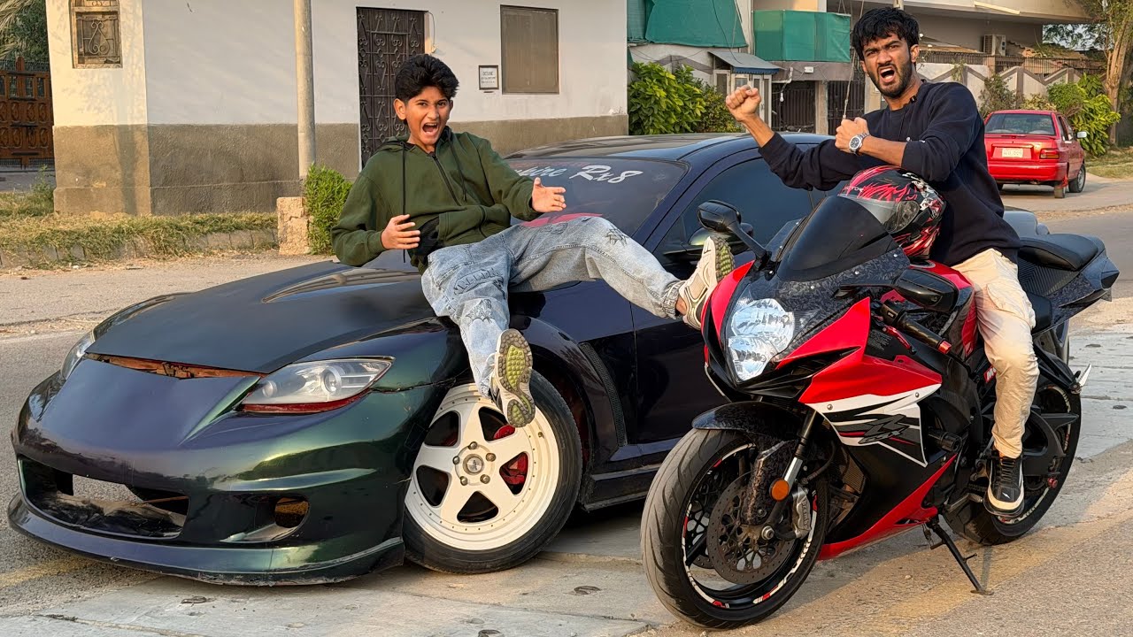 My Sports Car vs New Heavy Bike Drag Race🏎️