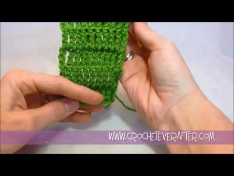Left Hand Treble Crochet Tutorial #6: TR in the Back Loop Only