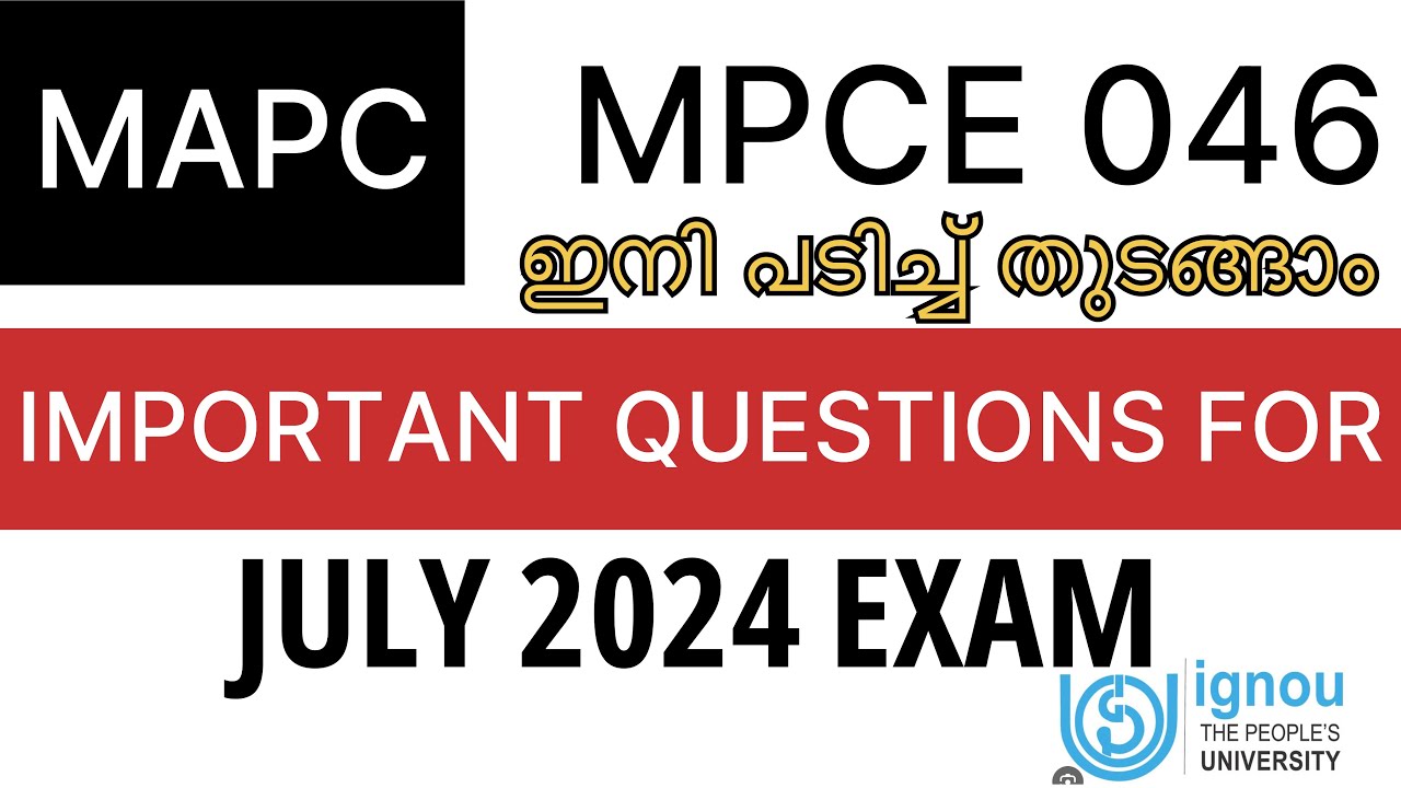 Ignou mpce 046 important questionsfor june  2024 exam//important topic of 046  of mapc