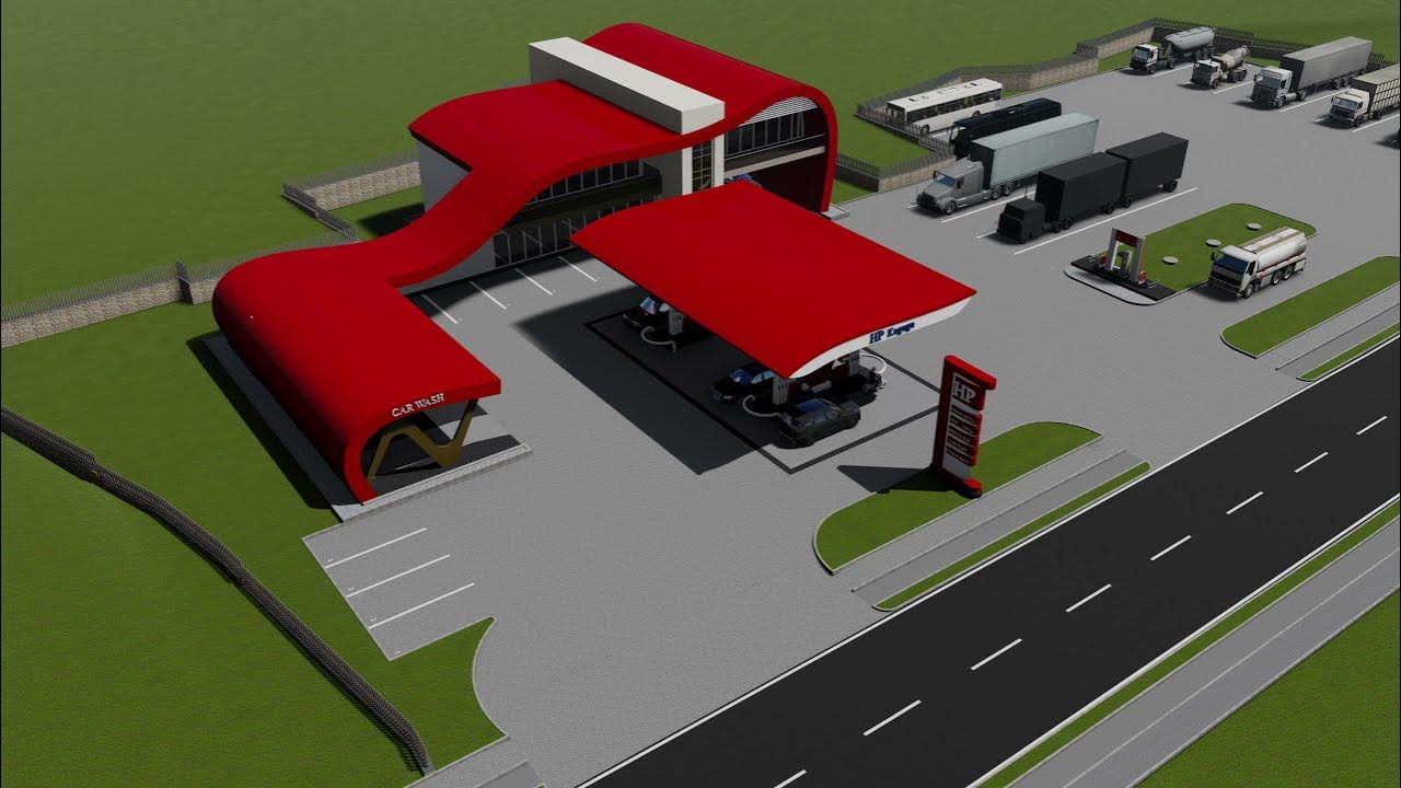 PETROL STATION DESIGN 4K - YouTube