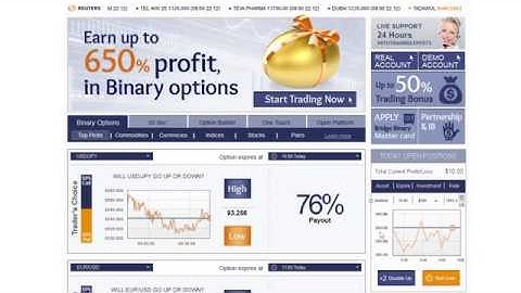 Call and Put Binary Options Trading Platforms i.e. 24Option, Banc de Binary, Plus500, UFX Markets