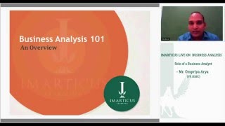 #Imarticuslive on Business Analysis - Role of a BA