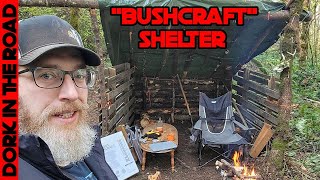 Tour of the 'Bushcraft' LeanTo on My Property + Testing the Bigfoot Bushcraft XL Fire Pit