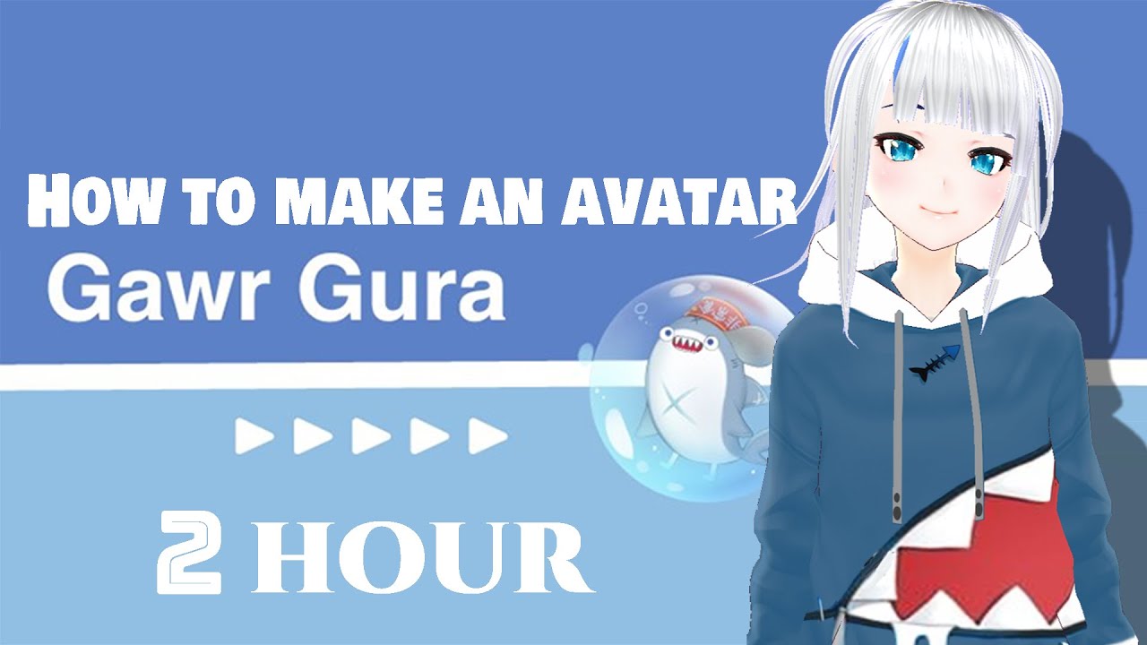 Who doesn\'t love the adorable Gawr Gura? Now you can download her avatar skin and join in on the cuteness overload. Become the ultimate fan and let everyone know who you stan in VRChat. Watch the image now and join the hype around this favorite virtual character.