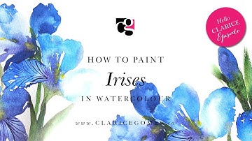 How to Paint Loose Irises in Watercolour - Hello Clarice Tutorials