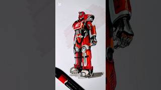 SKETCHING ARMOR ROBOT Fallout-inspired #doodling #conceptart #mecha #falloutdrawing