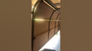 Garage door opening and closing side view