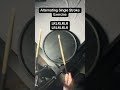 Try this simple self alternating single stroke practice pattern #drums #drummer #shorts #ytshorts