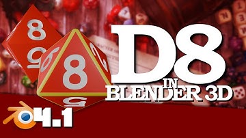 Polyhedral Dice Collection: D8 | 3D Modelling | Blender 4.1
