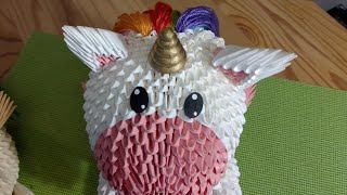 Pummeleinhorn - Origami 3d - Bauanleitung - Tutorial chubby unicorn