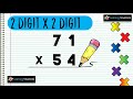 Multiplication of 2 digit numbers by 2 digit numbers