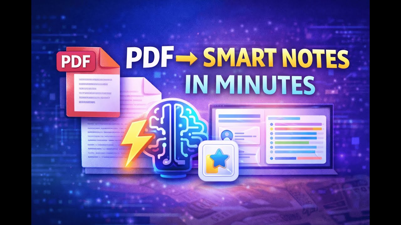 How to Turn PDFs into Smart Notes Using AI #aitools #notebooklm - YouTube