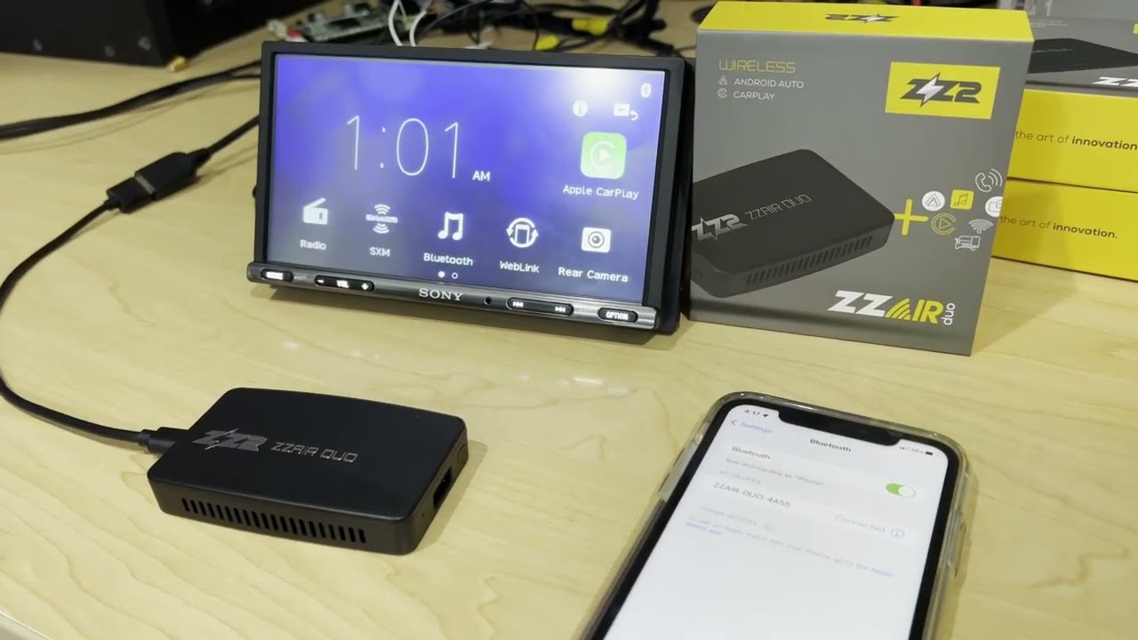 ZZ-2 ZZAIR-PRO Wireless CarPlay and Android Auto Adapter — BlackboxMyCar