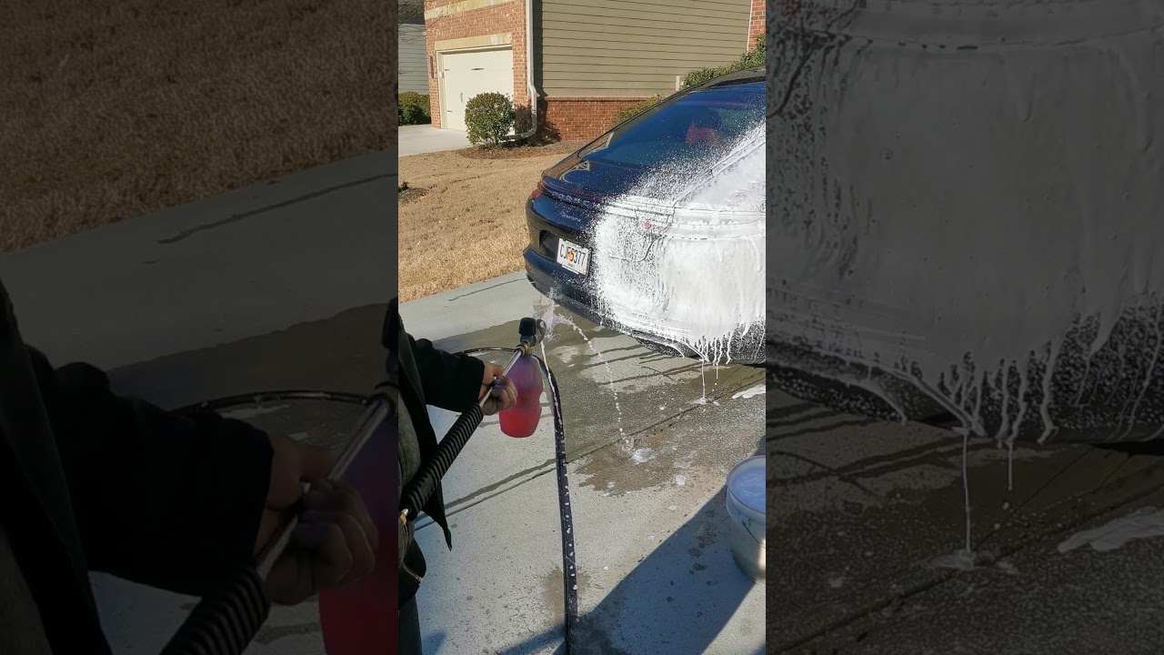 Maintenance wash using foam Cannon - YouTube