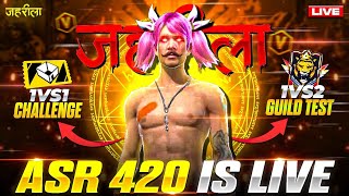 ASR IS LIVE 💫GUILD TEST Free Fire Live 🔥wait for end 😱 #tondegamer #shortsfeed #tgrnrz #badge99