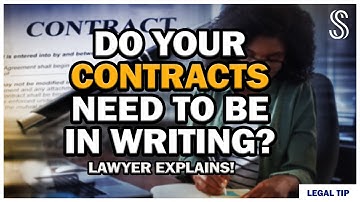 ✍️ Does Your Contract Need To Be In WRITING? | Statute of Frauds #lawyer