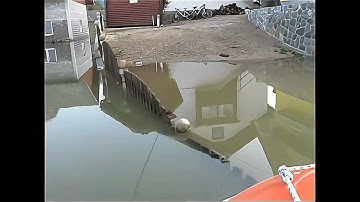 Hovercraft Delivers Essential Goods During Severe Flooding | Disaster Relief in Action