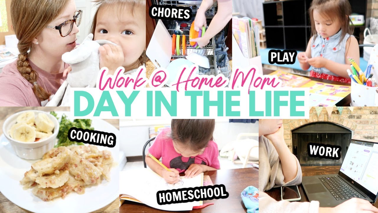 Day in the Life of a Work from Home Mom (With Kids @ Home) || How I Do ...