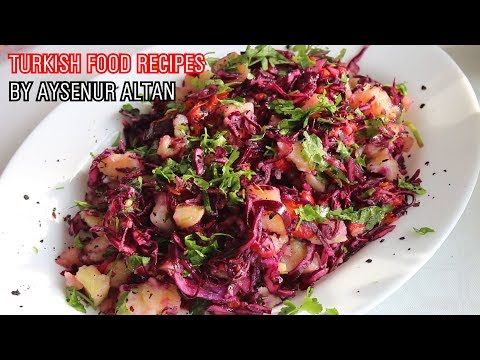 Turkish Potato Salad With Red Cabbage And Roasted Pepper