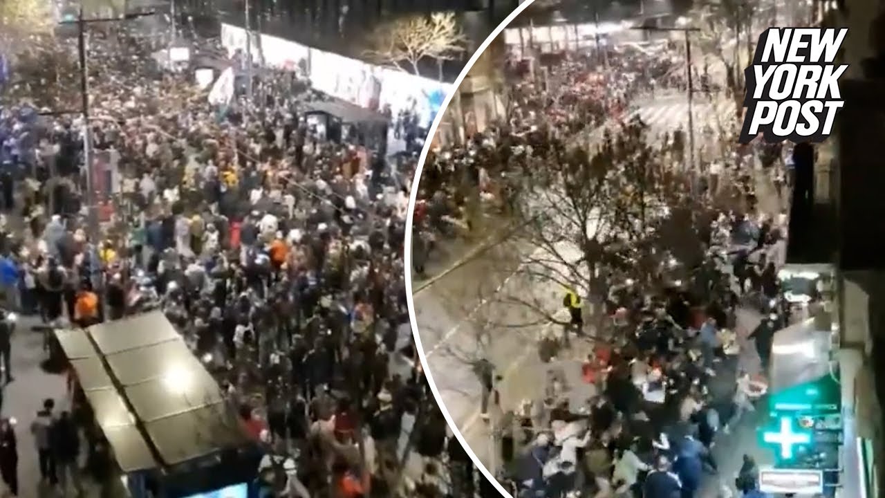 Terrifying moment police allegedly use a banned sonic weapon on protesters