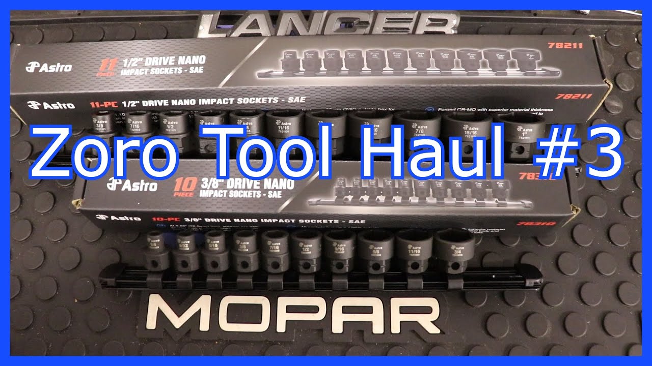 Zoro Tool Haul 3 Astro Nano Impact Sockets YouTube