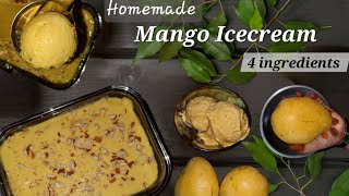 Easy mango icecream recipe | 4 ingredients | No preservatives | No Colors | Homemade icecream recipe