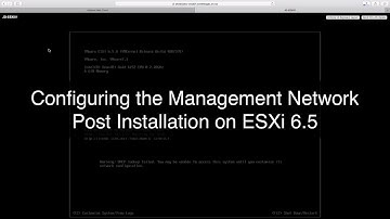 Configuring the Management Network on ESXi 6.5