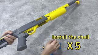 AGM MASTECH Catapult Toy Rifle Lever Action Shotgun Toy Soft Bullet Foam Dart Blaster AB-072/092 screenshot 3