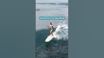 Learn how to cross step on a longboard ✨ #surfing #surf #longboard #surfer #surfers