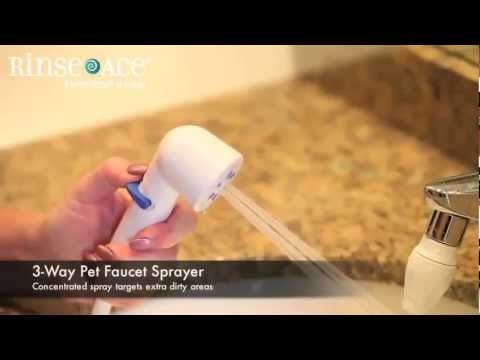 Rinse Ace 3 Way Pet Faucet Sprayer Youtube