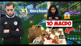 J’ACHÈTE 10 MACDO SI JE NE FAIS PAS TOP1 SUR FORTNITE BATTLE ROYALE