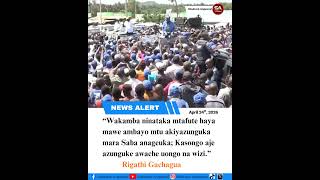 Rigathi Gachagua makes remarks targeting William Ruto in fresh political attack.