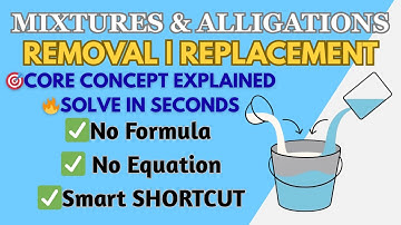Mixtures & Alligation Removal & Replacement| Concept + Shortcuts+10 Sums| Aptitude Trick| IBPS & SBI