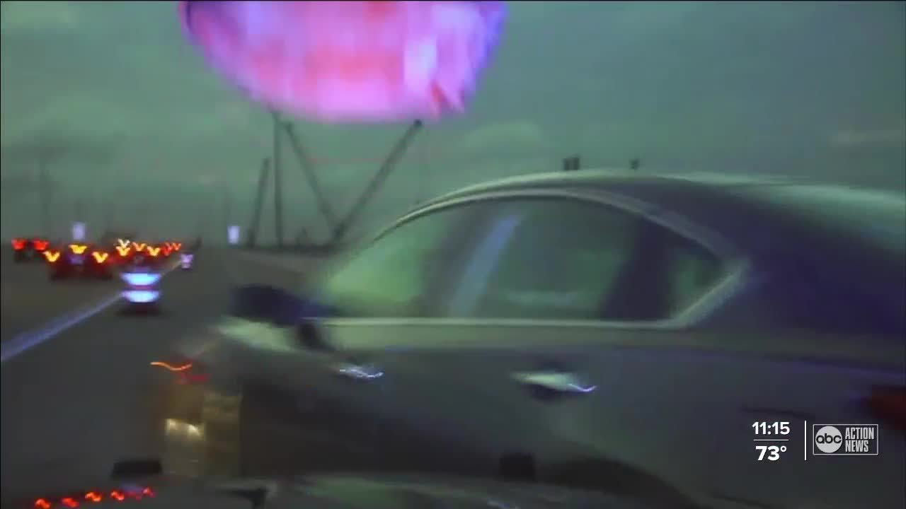 Woman arrested on Howard Frankland Bridge after taking troopers on 100 mph chase