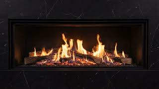 Nero Marquina Black Marble Fireplace | Refined Luxury Fire Ambience