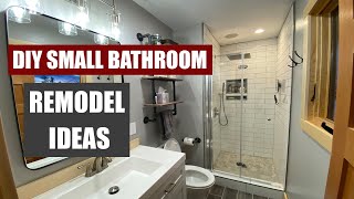 Small Bathroom Remodel | Overview, ideas, and inspiration by DIY PETE 45,629 views 3 years ago 9 minutes, 1 second