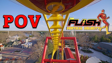 THE FLASH: Vertical Velocity OFFICIAL POV | Six Flags Great Adventure New for 2025 Roller Coaster