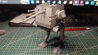 Building Kriegswvalker-88 (Self-Propelled Gun Walker) #papercraft #sciencefiction #art #handcraft 