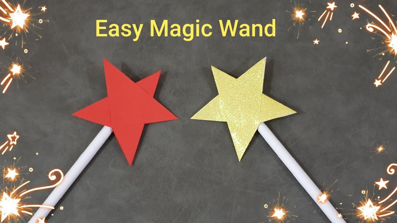 How To Make Easy Paper Magic Wand Christmas Crafts Youtube