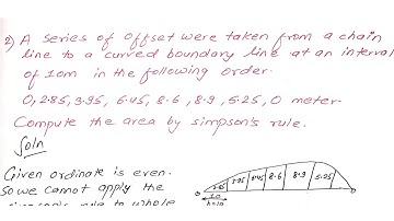Calculation of Area by Simpson
