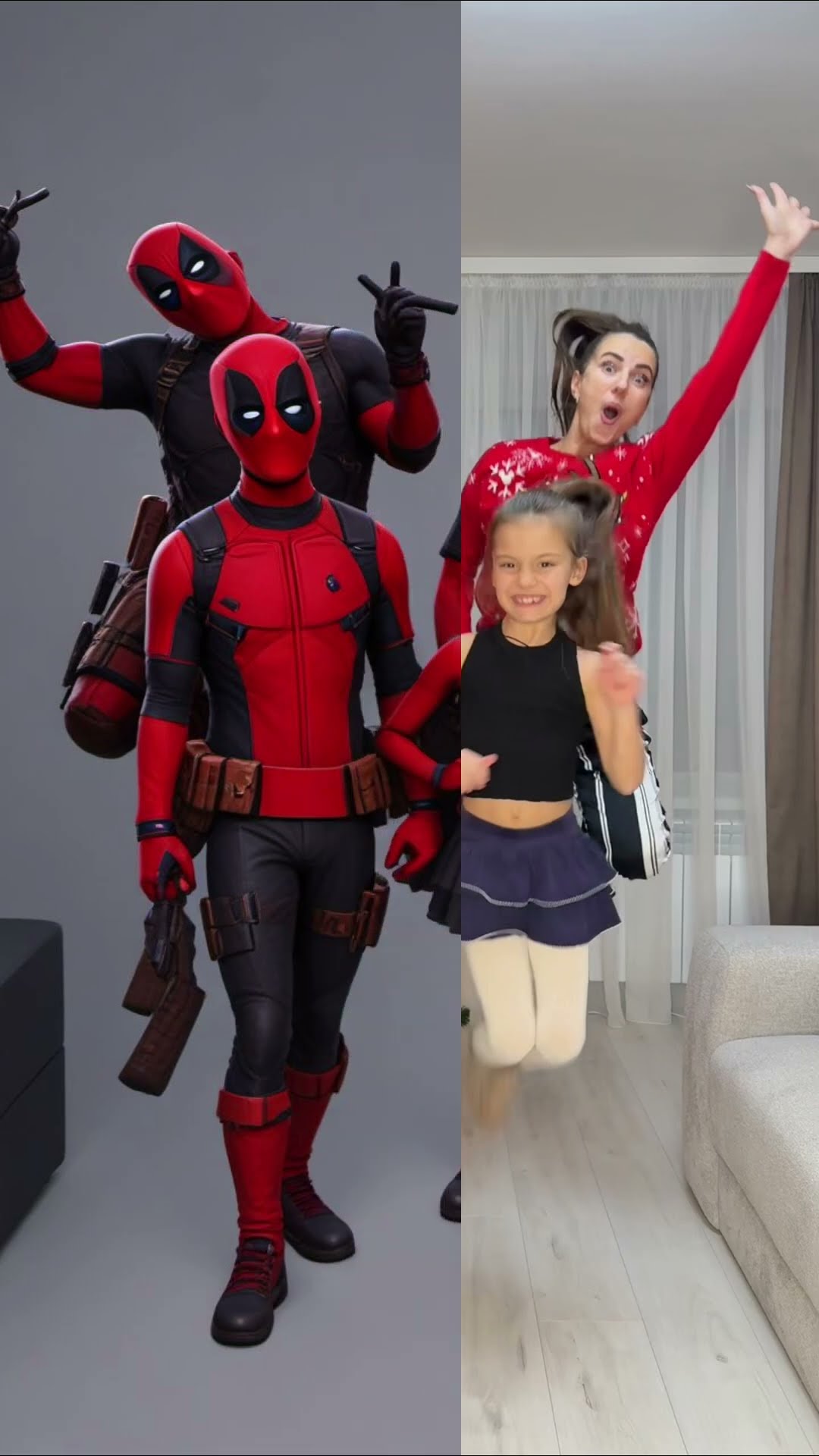 Christmas Deadpool family by Tsuriki Show